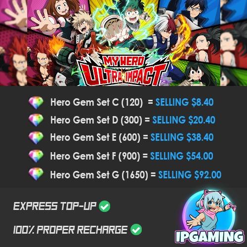 MY HERO ULTRA IMPACT Online Store  Game Top Up & Prepaid Codes - SEAGM