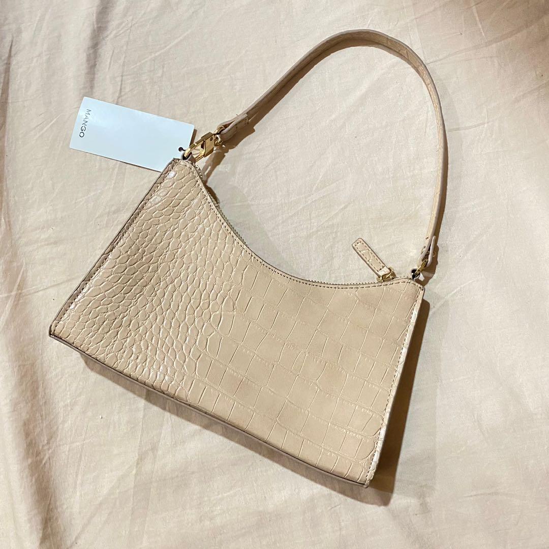ORIGINAL MANGO CROC NUDE PINK SHOULDER BAG KILIKILI BAG