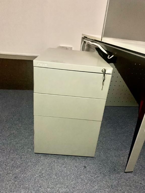 Pedestal drawer with lock for office, Furniture & Home Living