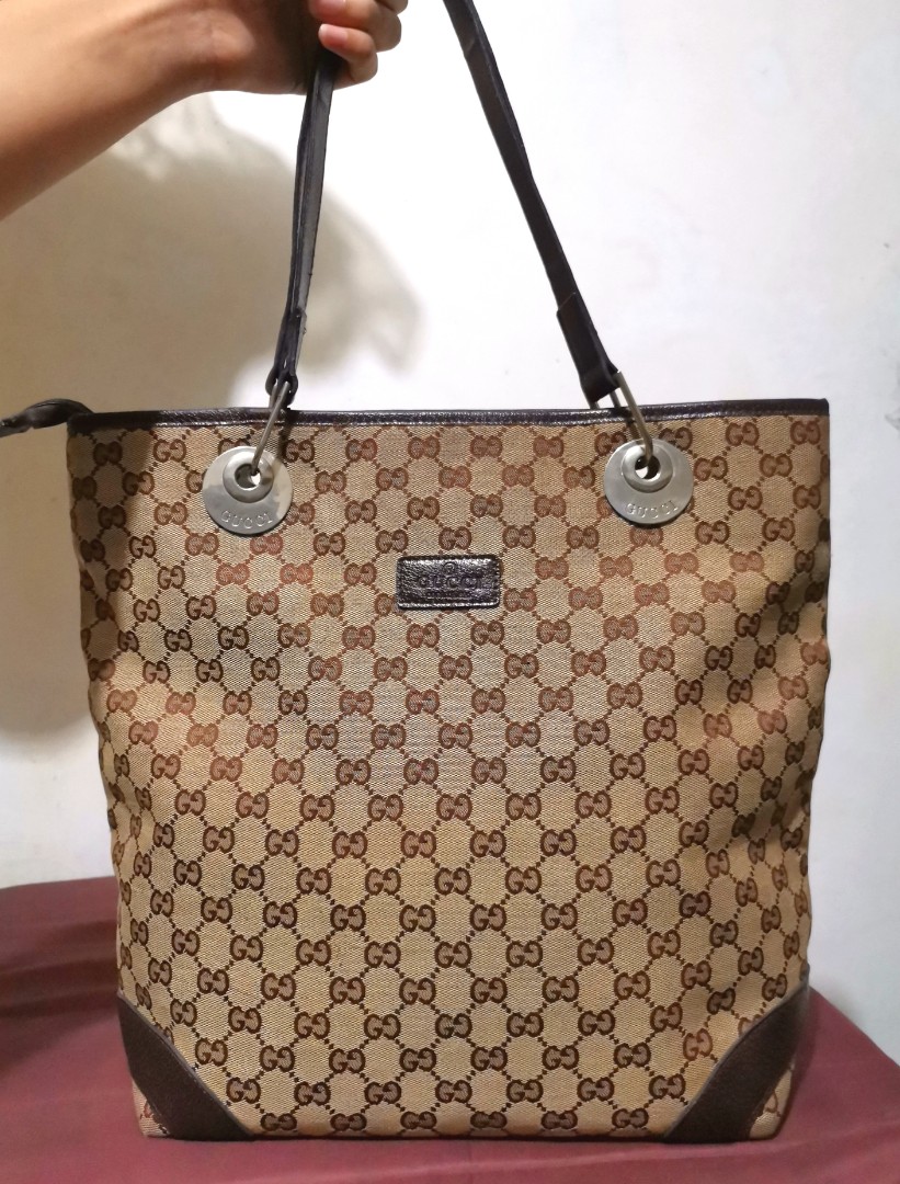 Gucci canvas tote vintage outlet