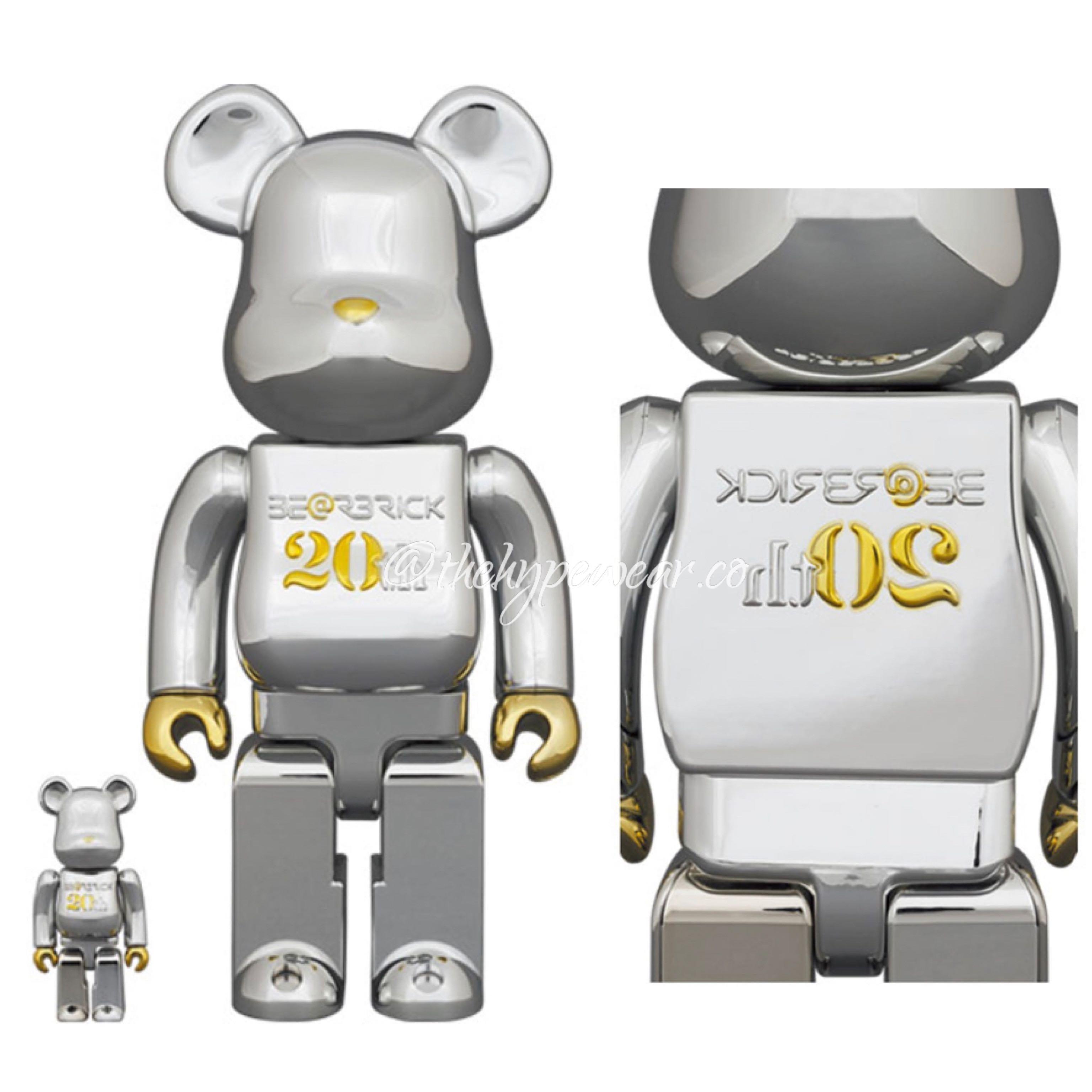 Preorder]Bearbrick 20th Anniversary 100% + 400% Set Gold & Silver 