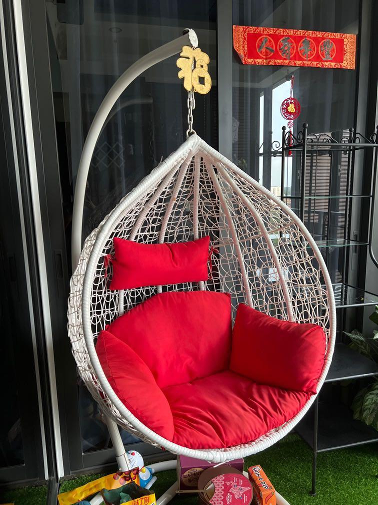 Rattan Swing Chair, Furniture & Home Living, Furniture, Chairs on Carousell