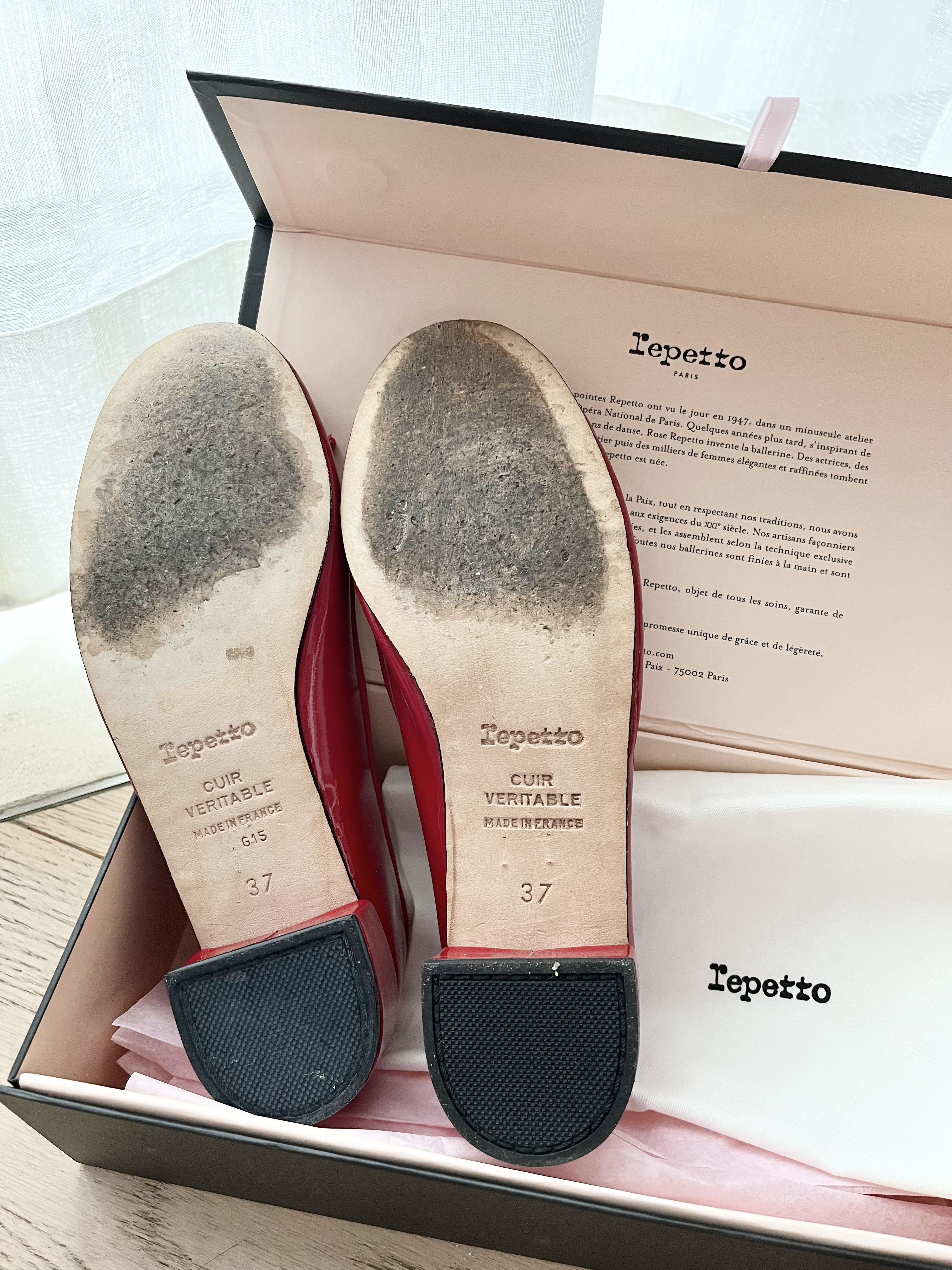 Repetto Camille ballerinas - red heels, 女裝, 鞋, 高跟鞋- Carousell