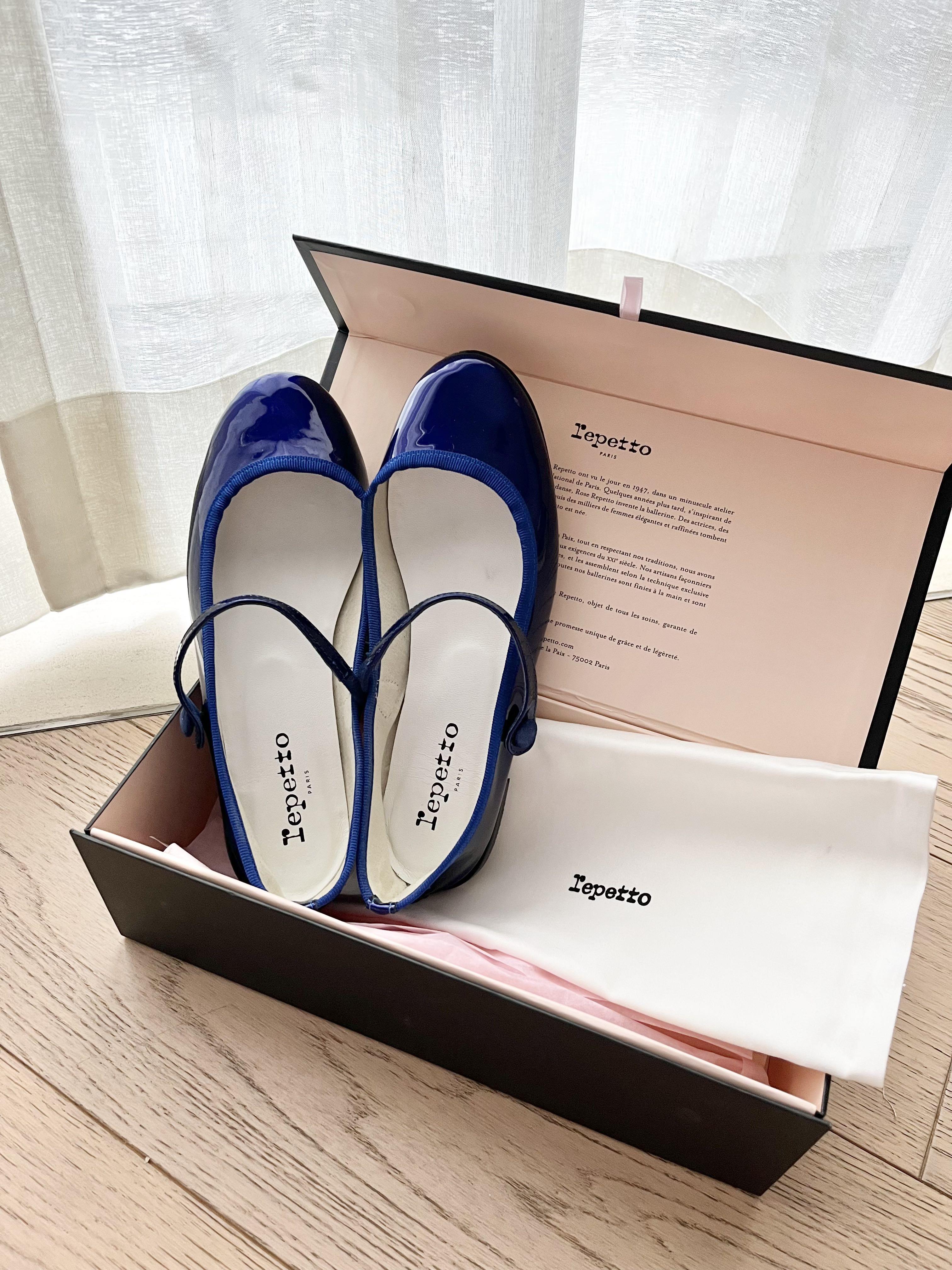 Repetto Lio mary janes - electric blue, 女裝, 鞋, 平底鞋- Carousell