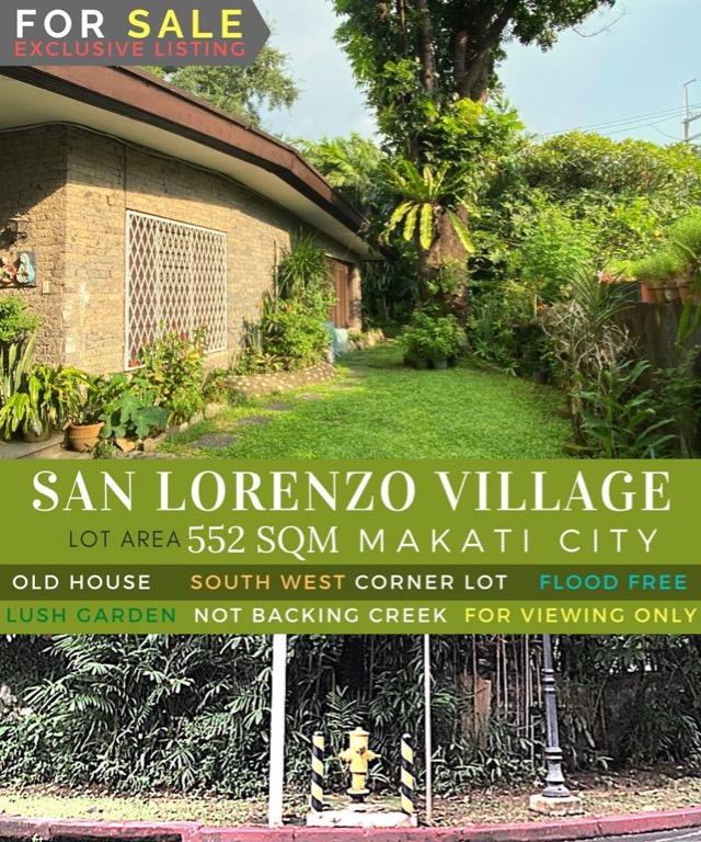 San Lorenzo Village Makati 552 Sqm Prime Corner House Lush Garden