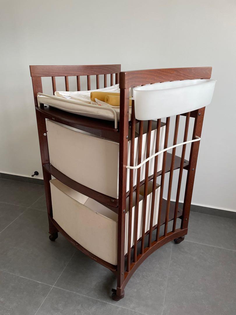 Stokke Care Changing Table In Walnut Babies Kids Baby Nursery Kids Furniture Cots Cribs On Carousell
