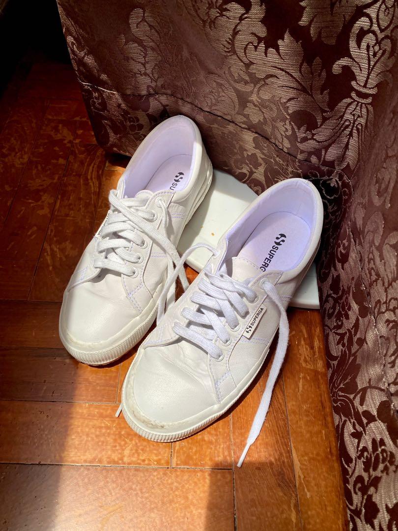 Superga nappa leather white discount
