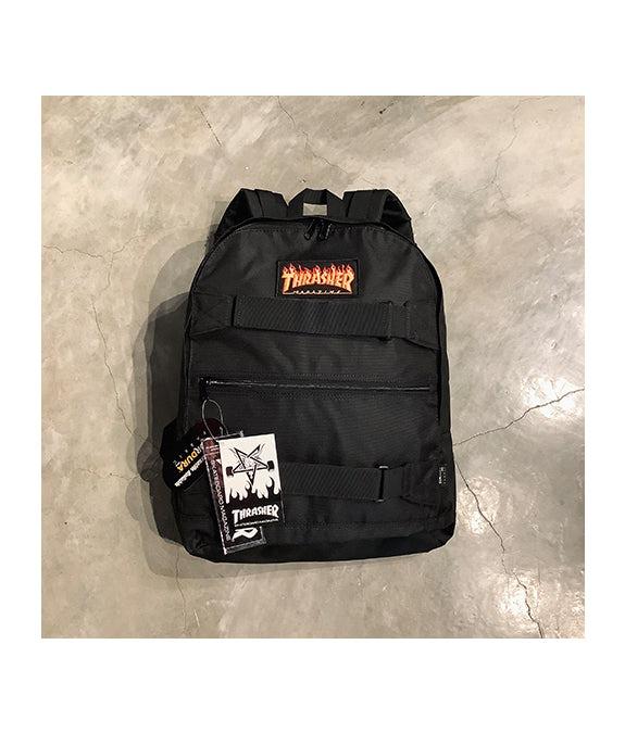 Thrasher Flame Logo Backpack with strap Version A