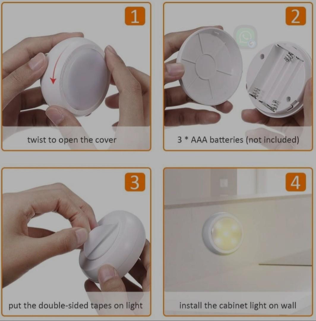Tomshine Under Kitchen Lights Battery Operated & USB Charging