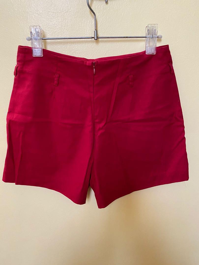 Topshop red shorts top