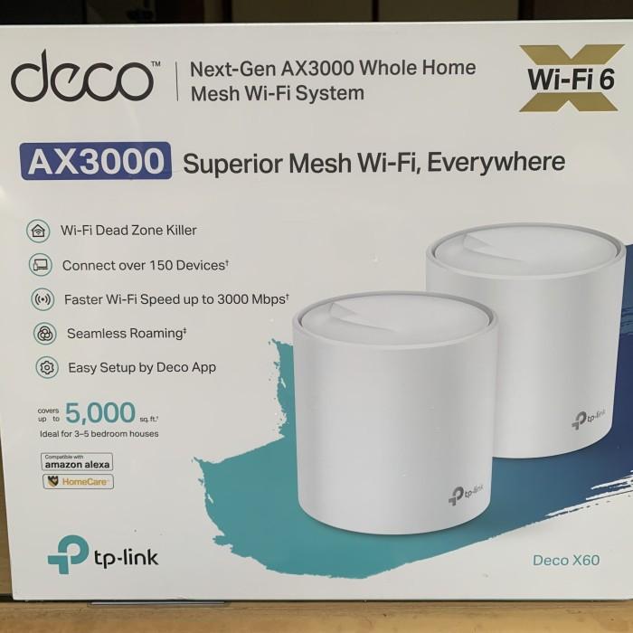 TP-Link Deco X60 Wi-Fi 6 AX3000 Whole-Home Mesh Wi-Fi System, 3-Pack