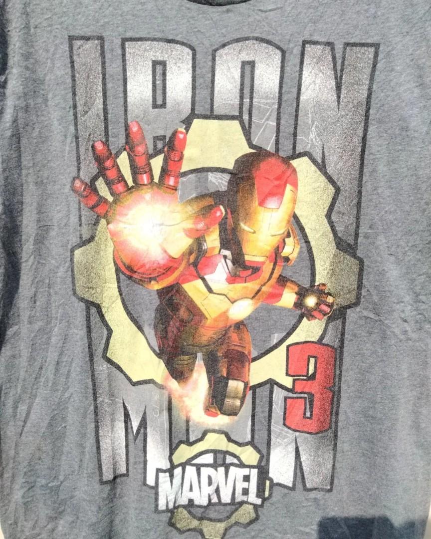 Tshirt marvel Iron man 3 by old navy Fesyen Pria Pakaian