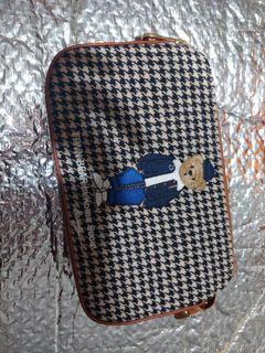 Ttwn bear sling/crossbody bag - checkered design with 3 compartments