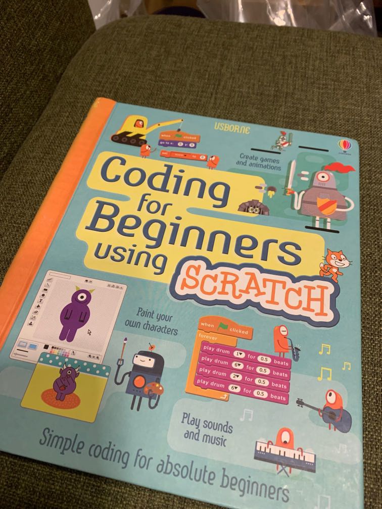 Usborne coding for beginners using scratch 電腦書 兒童自學程式書十萬個為什麼 stem 中小學 ...