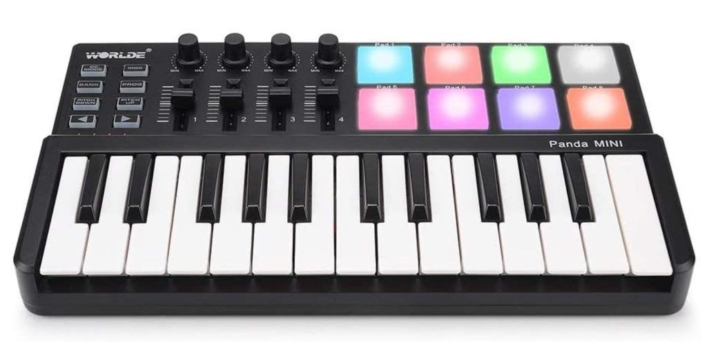 Vangoa Worlde Panda MINI Portable 25 Keys USB Keyboard MIDI Controller ...