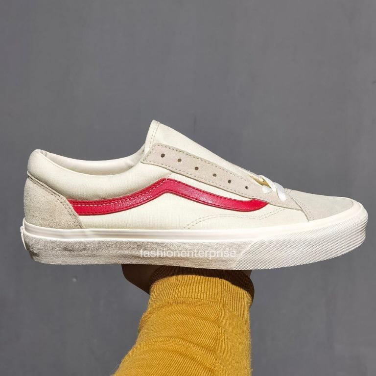 Vans Old Skool Style 36 Marshmallow Marshmallow Racing Red
