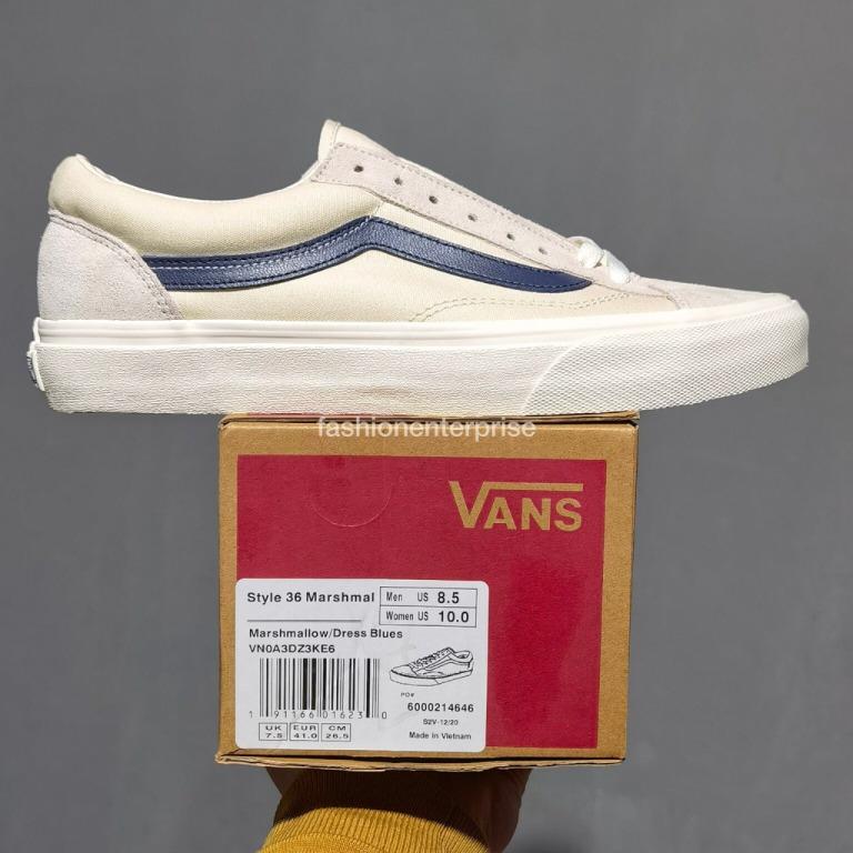 Vans Old Skool Style 36 Marshmallow Marshmallow Dress Blues