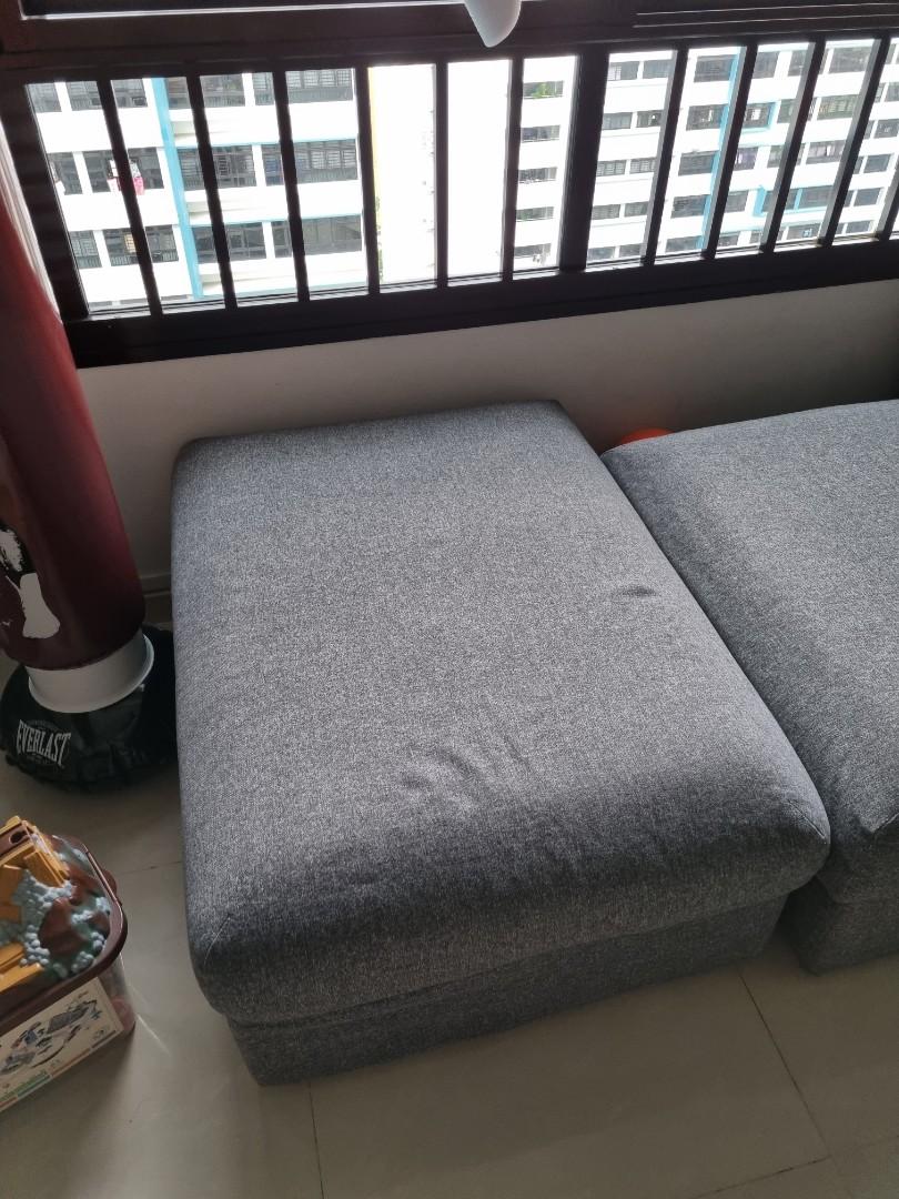 VIMLE Footstool with storage