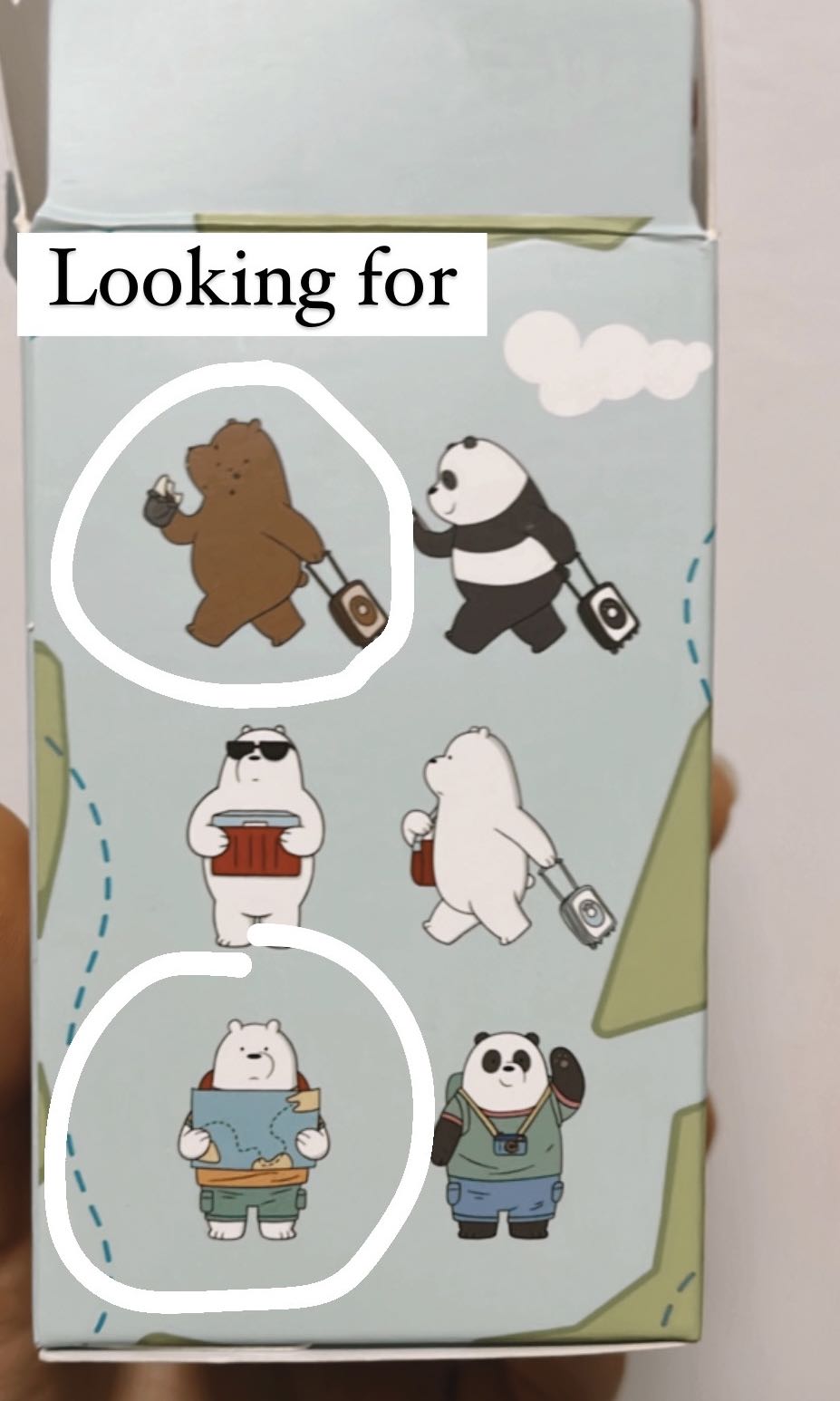 WBB We Bare Bears Go to travel blind box figurine MINISO, Hobbies