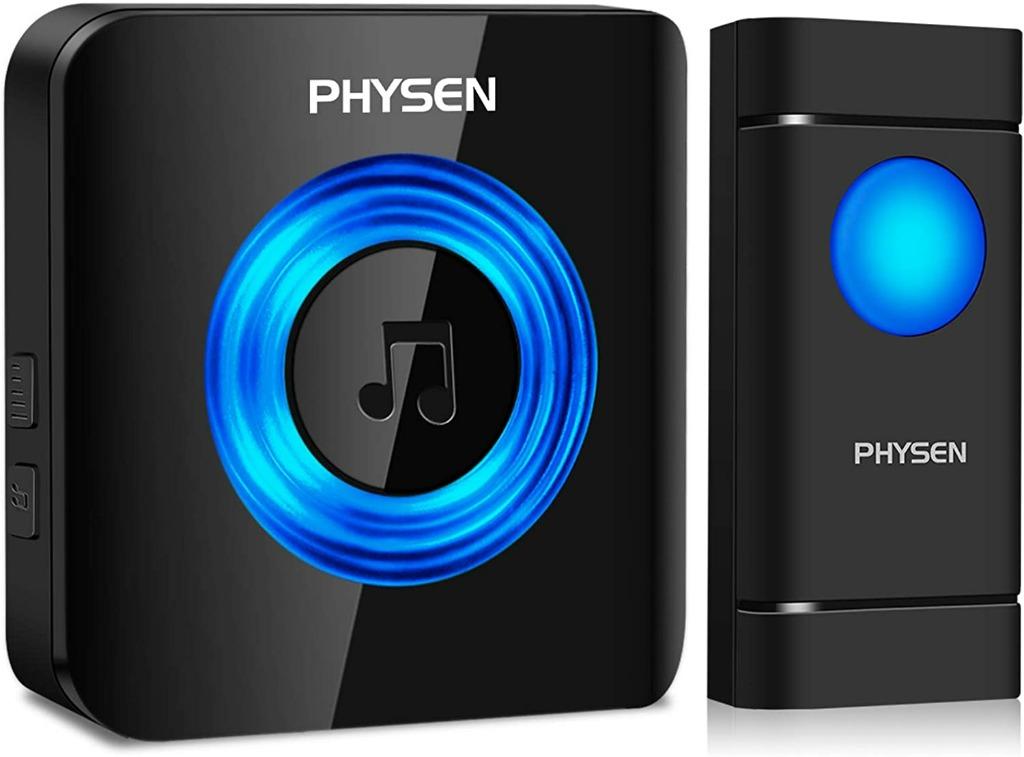 Wireless Doorbell,Physen Ip55 Waterproof Door Bell Chime Kit With