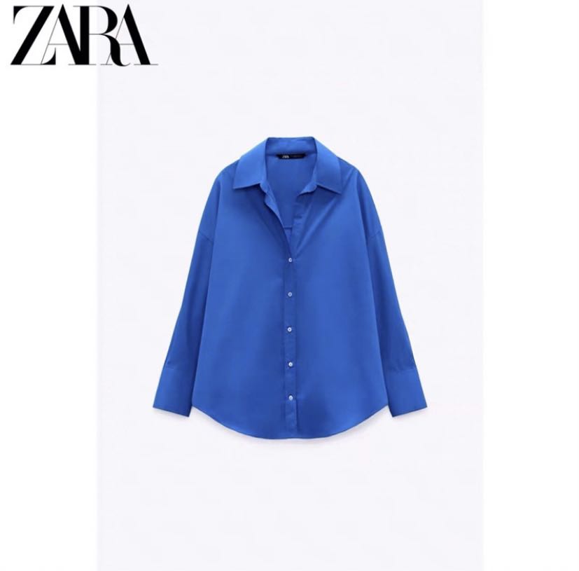 Royal blue shirt zara
