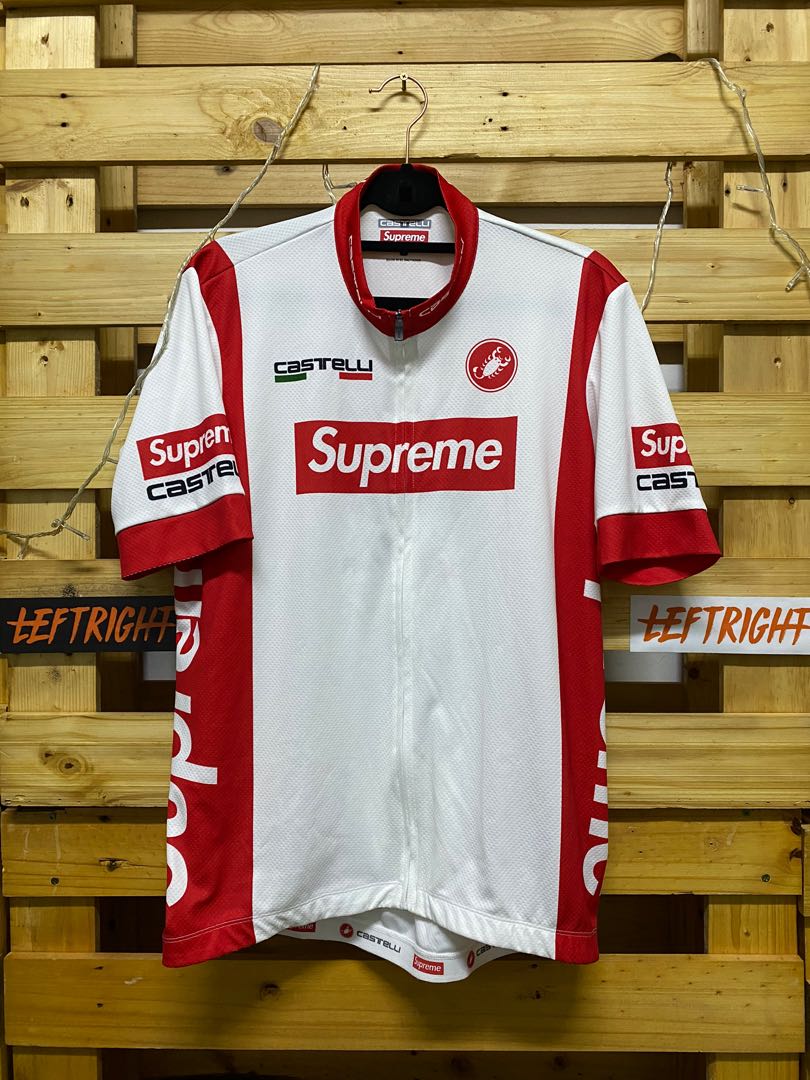 100 Authentic Supreme x Castelli Cycling Jersey White Red