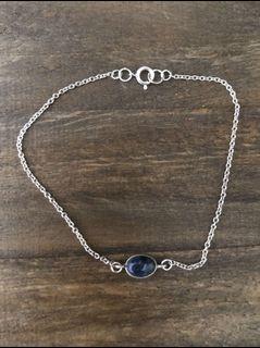 92.5 Silver chain with Lapiz Lazuli