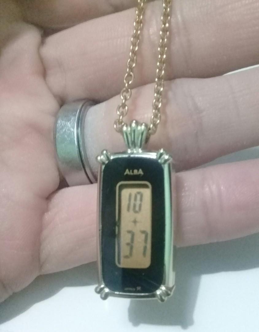 ALBA Digital Necklace Pendant Watch