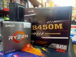AMD RYZEN™5 5600G  With Radeon ™Graphics 6 core 12 Thread Processor + MOBO BIOSTAR B450M BUNDLE