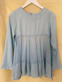 Atasan Hijab Chic Cs free celana Light blue