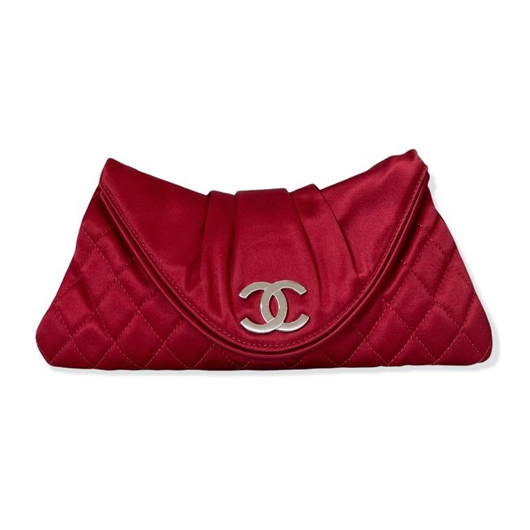 Chanel satin evening discount bag
