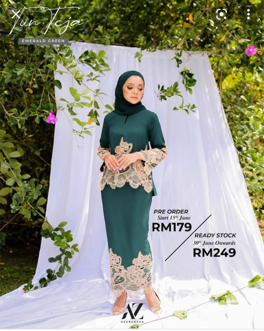 Azuredzua Tun Teja Womens Fashion Muslimah Fashion Baju Kurung