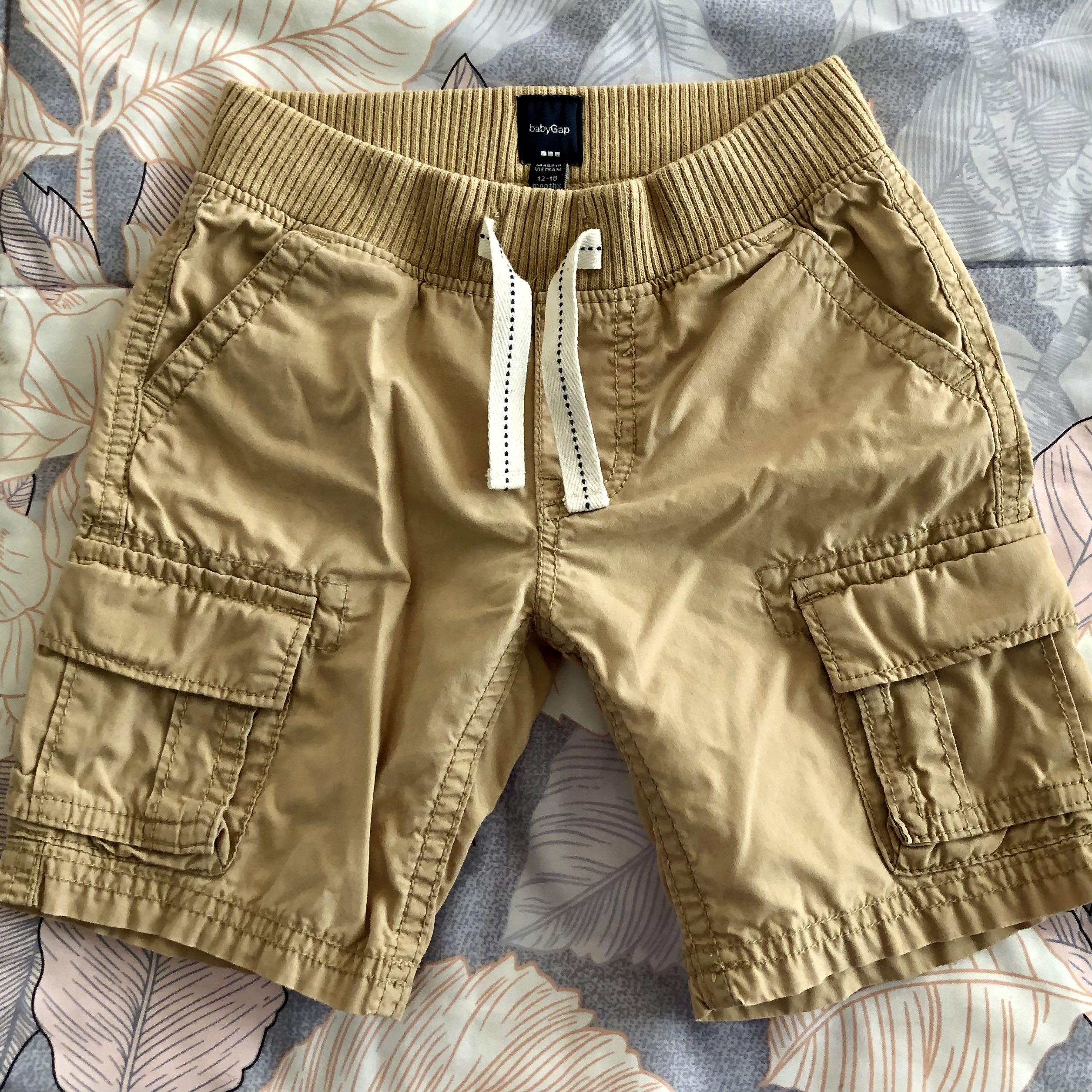 Baby Gap Brown Khaki Shorts Garterized 