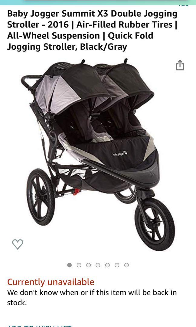 Baby jogger summit deals x3 double jogging stroller