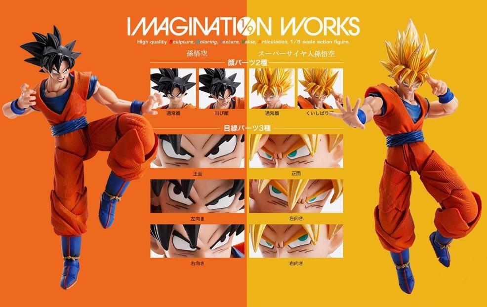 Bandai - 全新(日版) 1/9 scale Imagination Works - Son Goku 孫悟空(連超級撒亞人型態),  興趣及遊戲, 玩具 遊戲類- Carousell