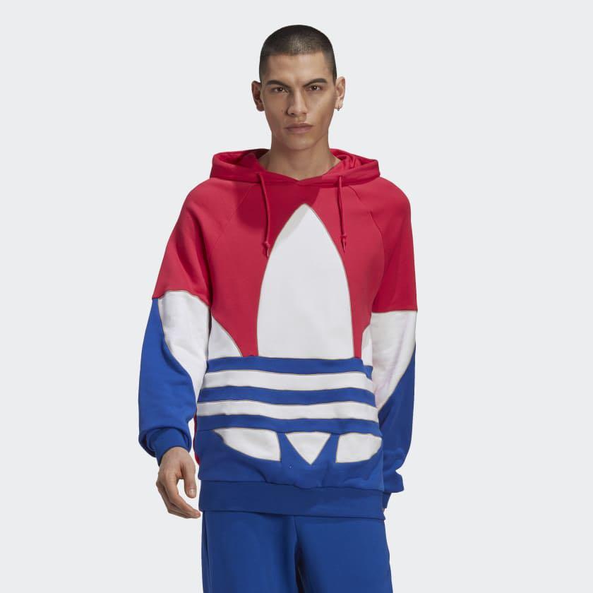 BIG TREFOIL OUTLINE COLORBLOCK HOODIE