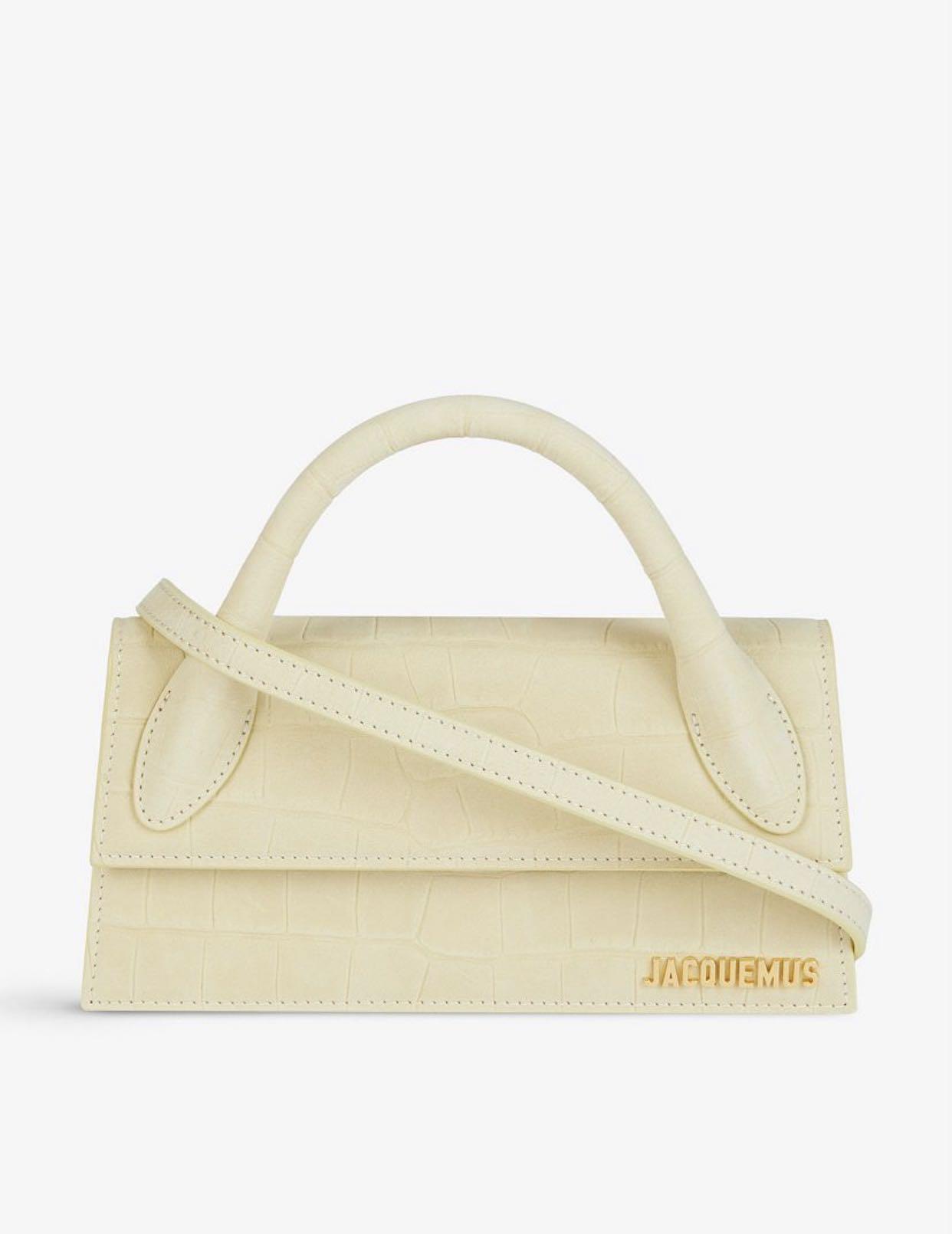 Jacquemus Le Chiquito Long Bag In Beige Leather in Natural