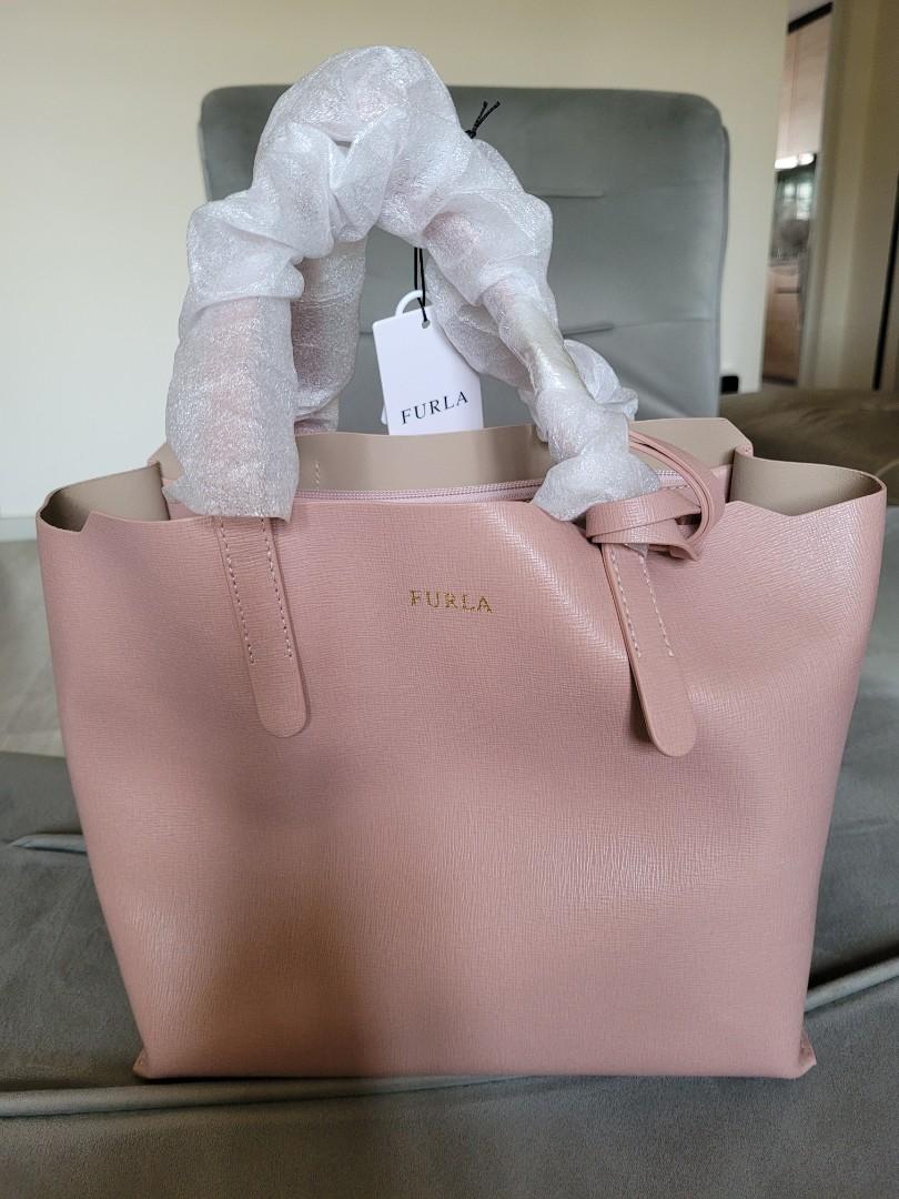 Furla - Sally Small Saffiano Leather Tote Old Pink