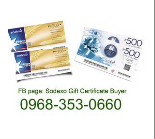 Buying Sodexo Premium pass and SM GC SM Gift check SM Gift Certificate Sodexo Gift Check Sodexo Gift Certificate