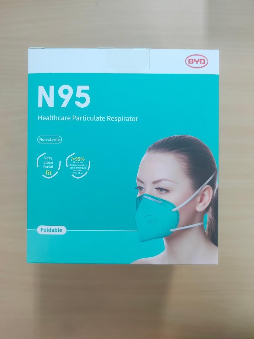 BYD Care N95 Healthcare Particulate Respirator, Health & Nutrition