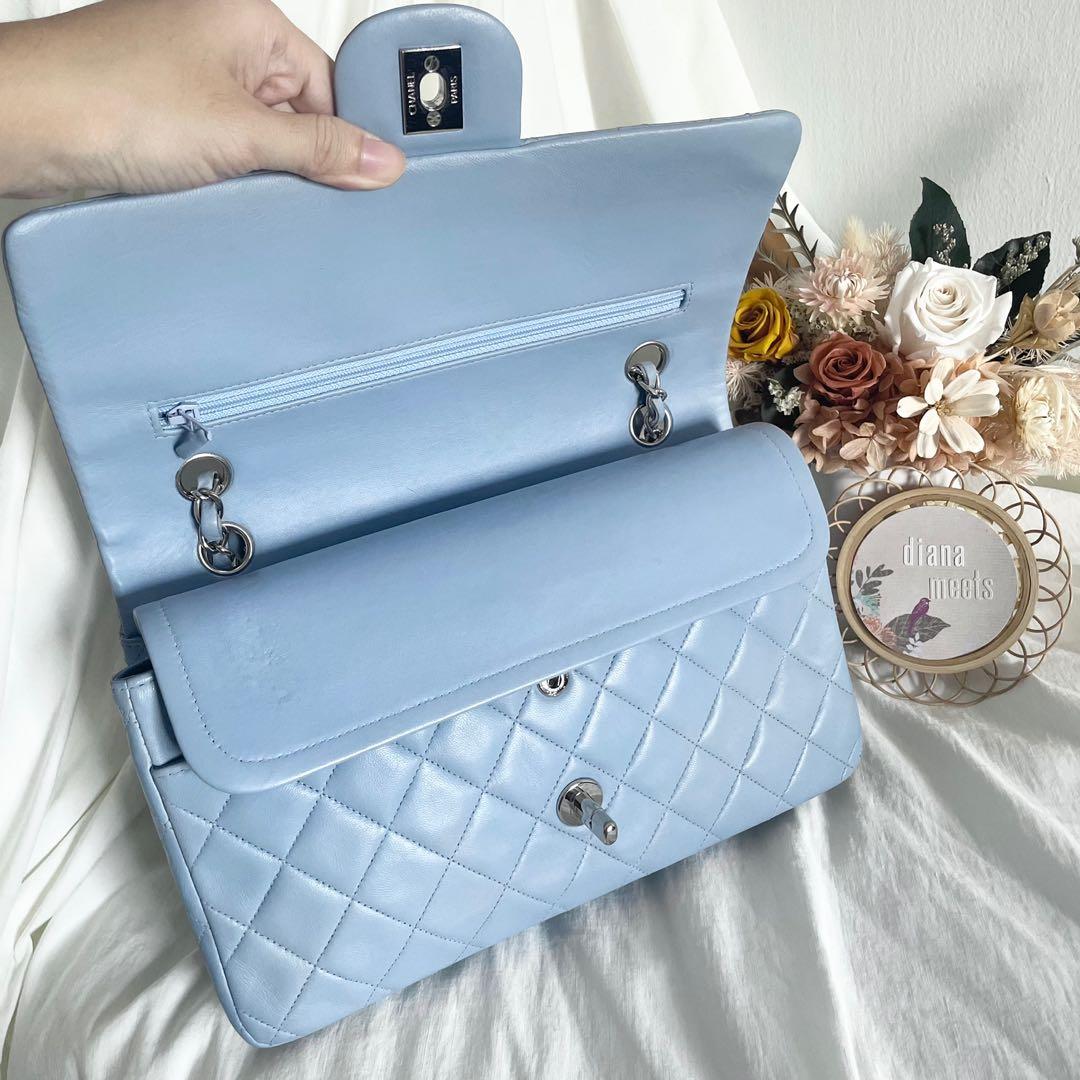 Chanel Baby Blue Classic Flap, Women'S Fashion, Bags & Wallets, Shoulder  Bags On Carousell