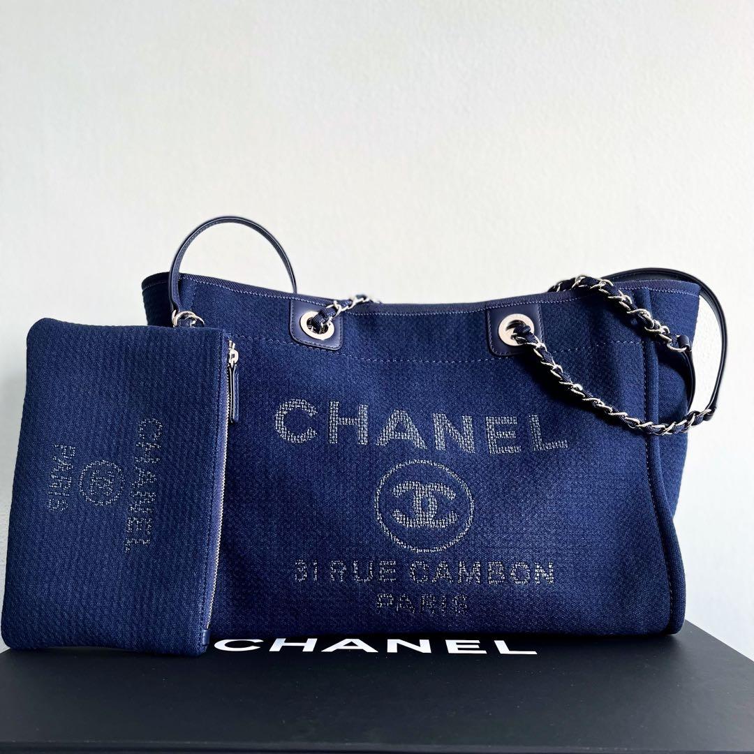 Chanel deauville tote navy online