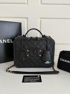 Chanel Vanity Large Black Caviar GHW # 22