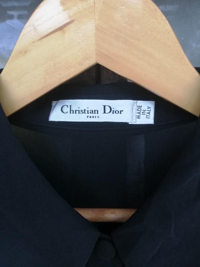 Christian Dior cotton blouse, Luxury, Apparel on Carousell