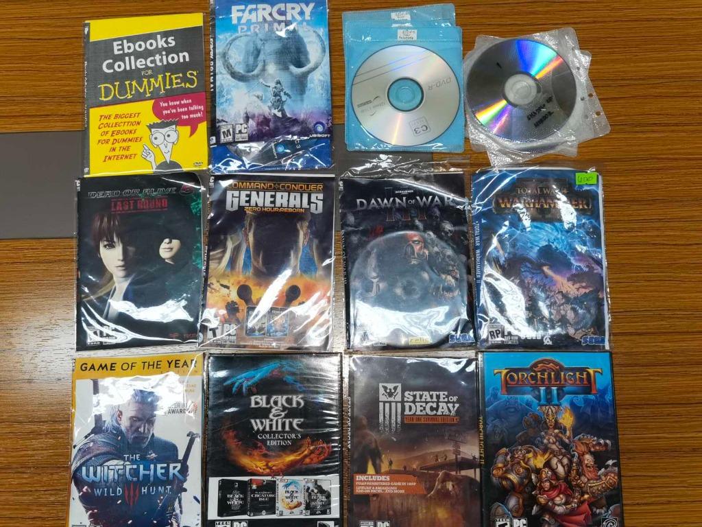 Computer CD games Dead or alive 5 Torchlight 2 Witcher 3 Black and
