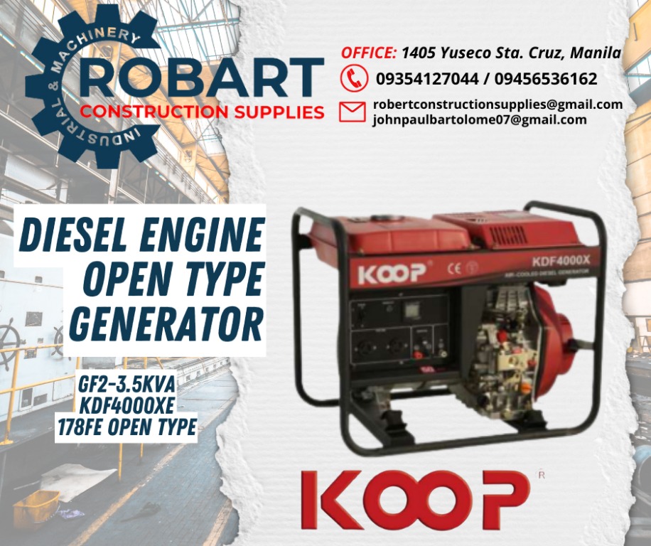 DIESEL ENGINE OPEN TYPE GENERATOR, Commercial & Industrial ...