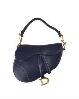 Dior Saddle Medium Bag Navy Blue GHW