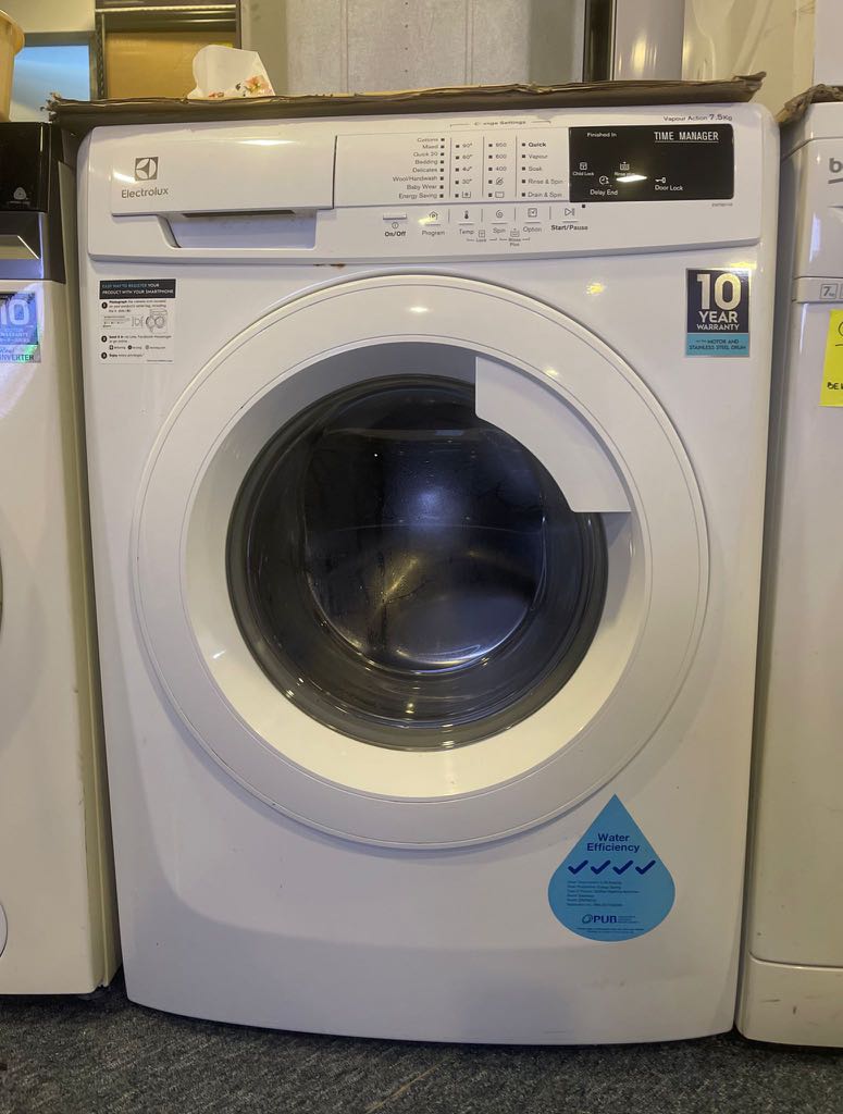 ELECTROLUX 7.5Kg FRONT LOAD WASHING MACHINE EWF85743 (4 tick), TV