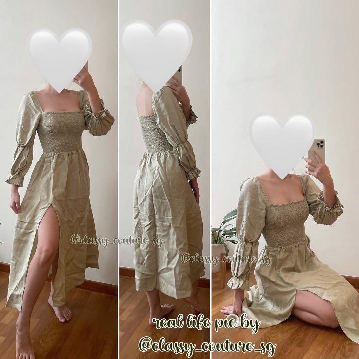 reformation hyland linen dress OOTD Reformation Hyland Dress | The Best & Most Comfortable Linen Summer Dress | Aesthetics of Olive
