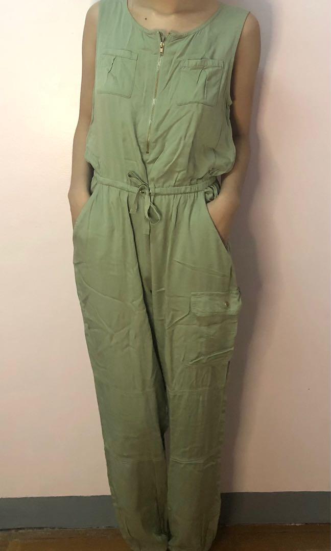 H M Army Green Jumpsuit Women s Fashion Dresses Sets